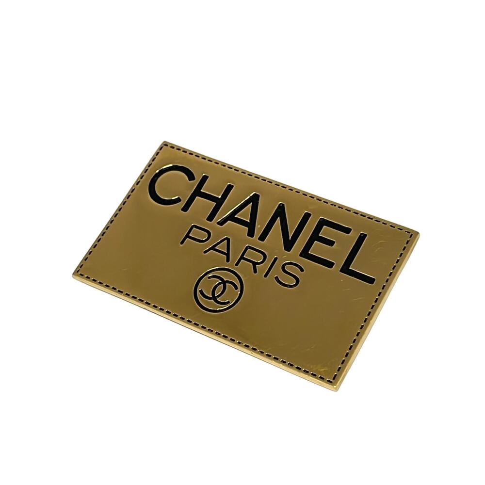 Chanel Brooch Gold Black